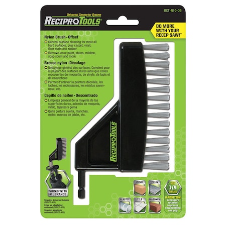 Recipro Tools ReciproTools 4 in. Nylon Offset Brush 1 pk RCT-N10-OB